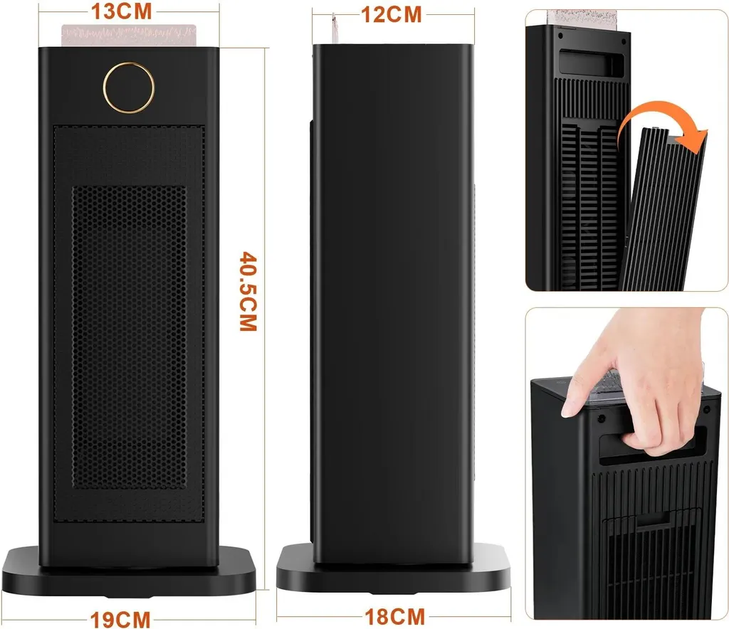 Chauffage d'appoint céramique avec humidificateur d'air et programmateur - 4