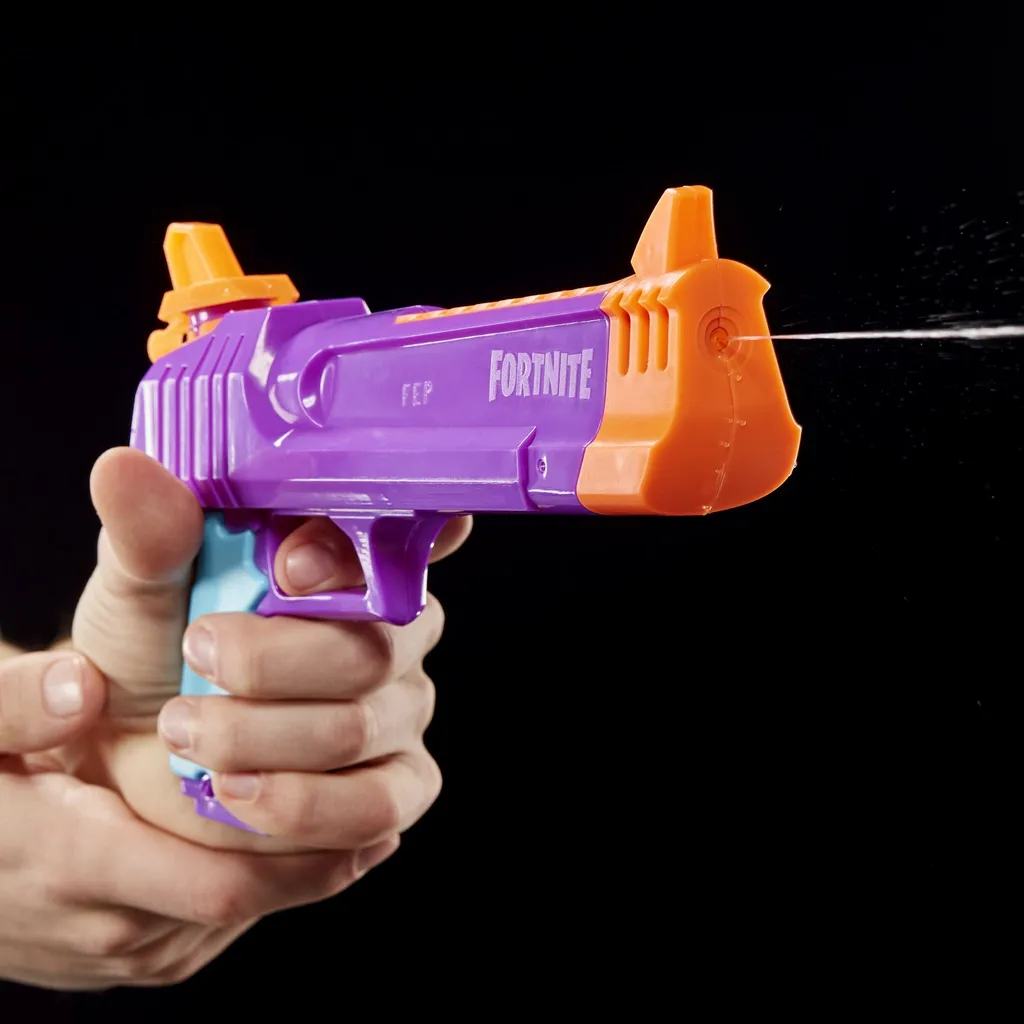 Pistolet à eau Nerf Fortnite HC-E - Canon à main bleu et gris - Été - 5