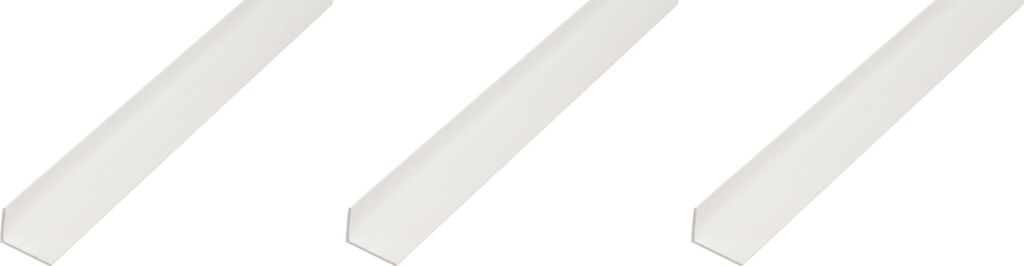 Alberts eco 3 x Winkelprofil, PVC, weiß, 30 x 20 x 1 mm, Länge 1 m