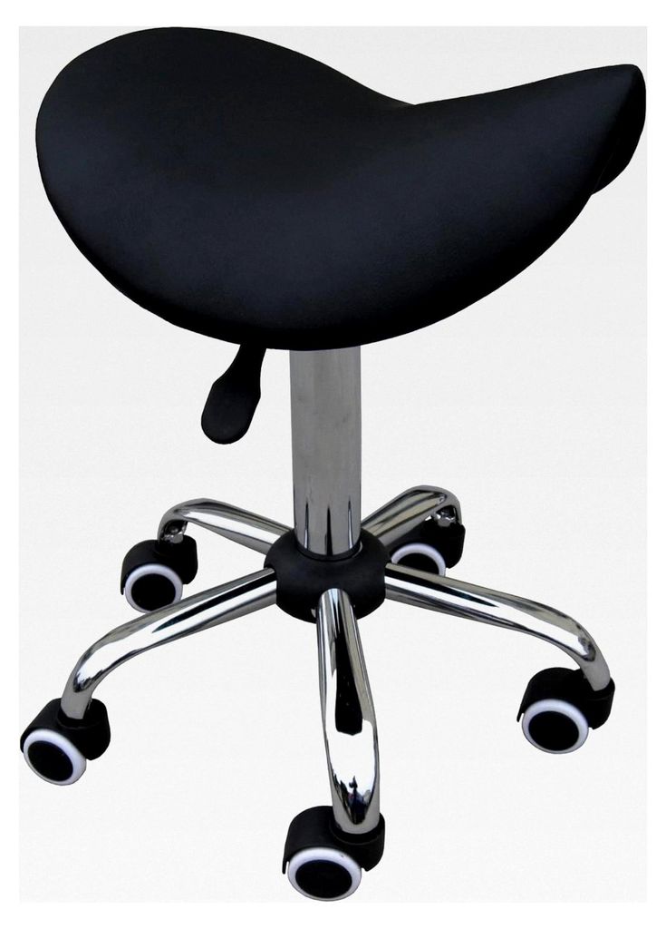 Zen Sattelhocker mit Rollen, höhenverstellbar und drehbar - Ergonomischer Sattelstuhl für Massageliegen, Kosmetiksalon, Tattoo, Praxis und Büro ...