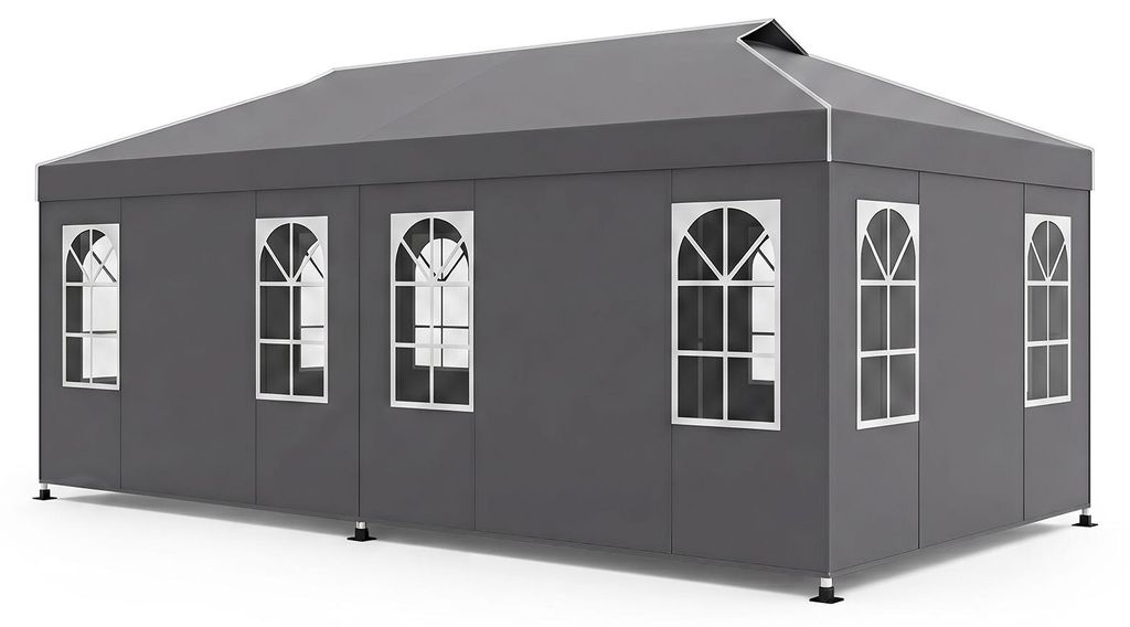 COSTWAY Pop up Pavillon 3x6m, Partyzelt höhenverstellbar Produktbild 