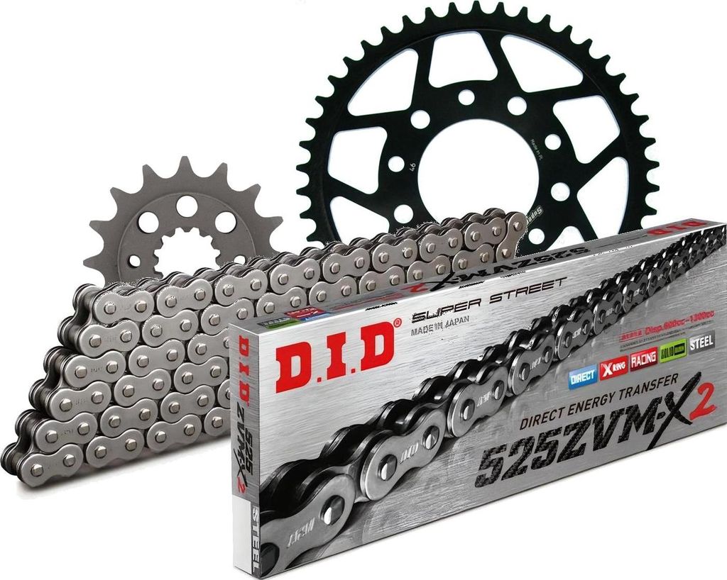 DID Kit Stahl Kompatibel mit Honda XRV750 Africa Twin 90-92 16-46-124 DID525ZVM-X2 Niet