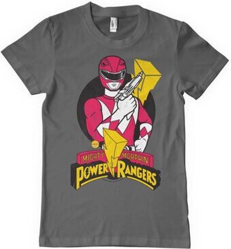 Power Rangers - Red Ranger Pose T-Shirt - X-Large - DarkGrey