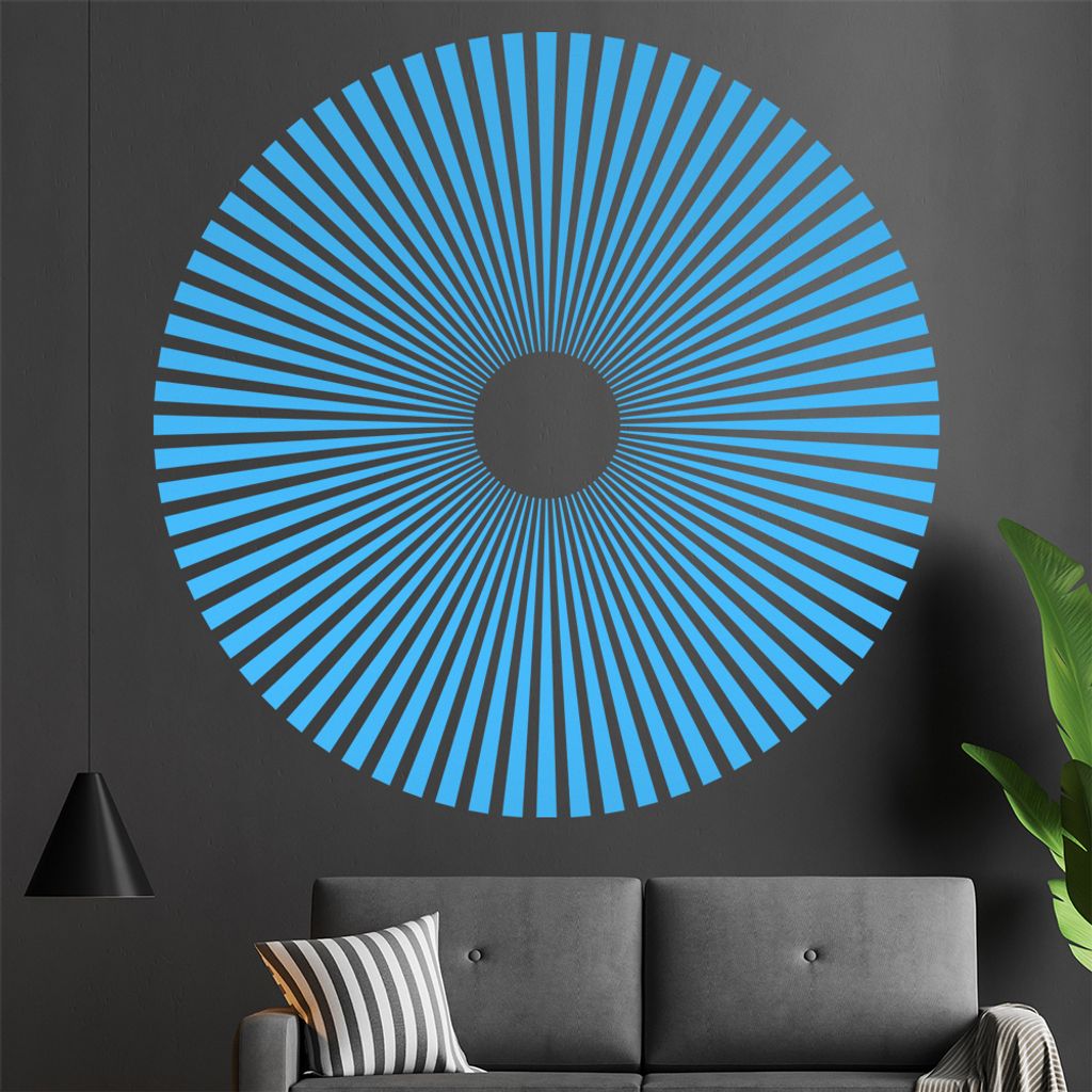 Kreis Ornament Wandtattoo in 6 Größen - Wandaufkleber Wall Sticker - Dekoration, Küche, Wohnzimmer, Schlafzimmer, Badezimmer