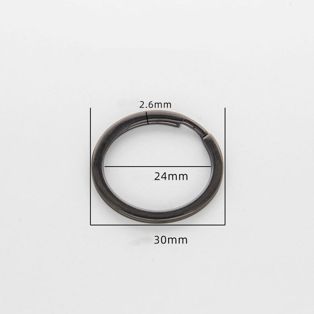 Lot De 25 Anneaux Mousquetons Ronds En Zinc - Diamètres 18 à 35 Mm - Pour Porte-clés, Bricolage, Décoration - 3