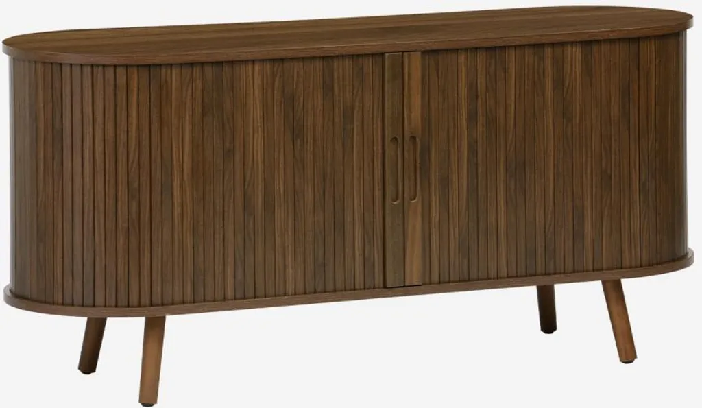 Mobile Porta TV 120 cm Noce: Stile Nordico Economico con Ante