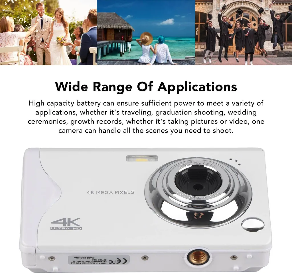 Appareil photo numérique pour adolescent et enfant avec vidéo HD et 4K