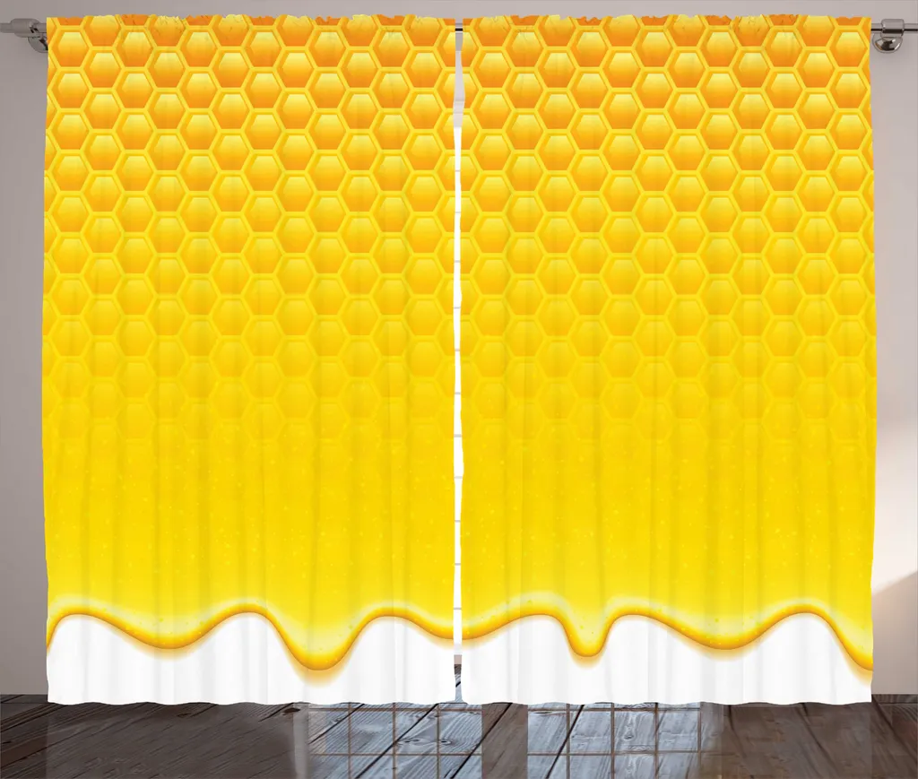 Rideau occultant décoratif pour salon et chambre 280x225 cm Jaune