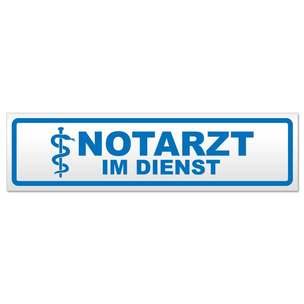 Notarzt im Dienst Magnetschild Schild magnetisch