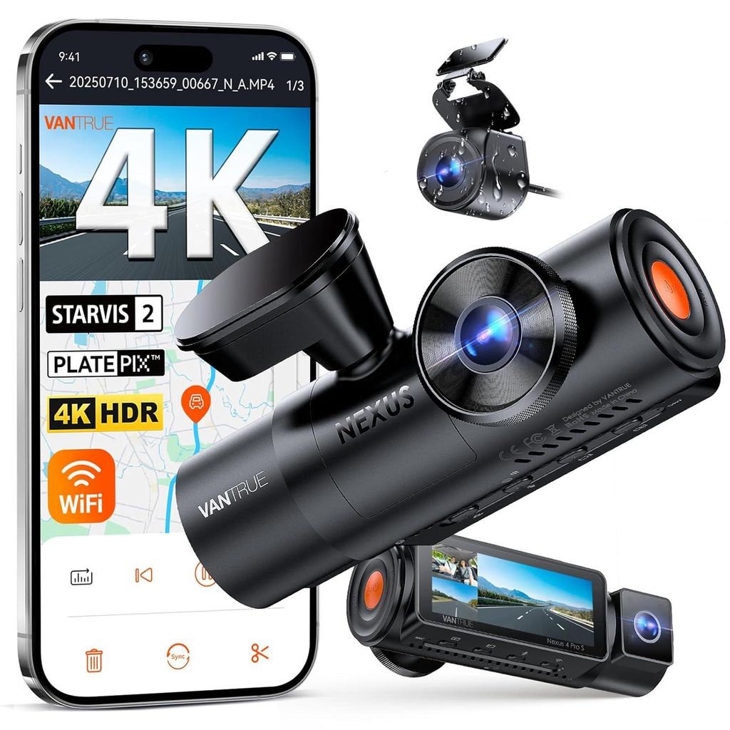 VANTRUE N4 Pro S Kamera samochodowa 4K 3-kanałowa z WiFi Zdjęcie produktu 