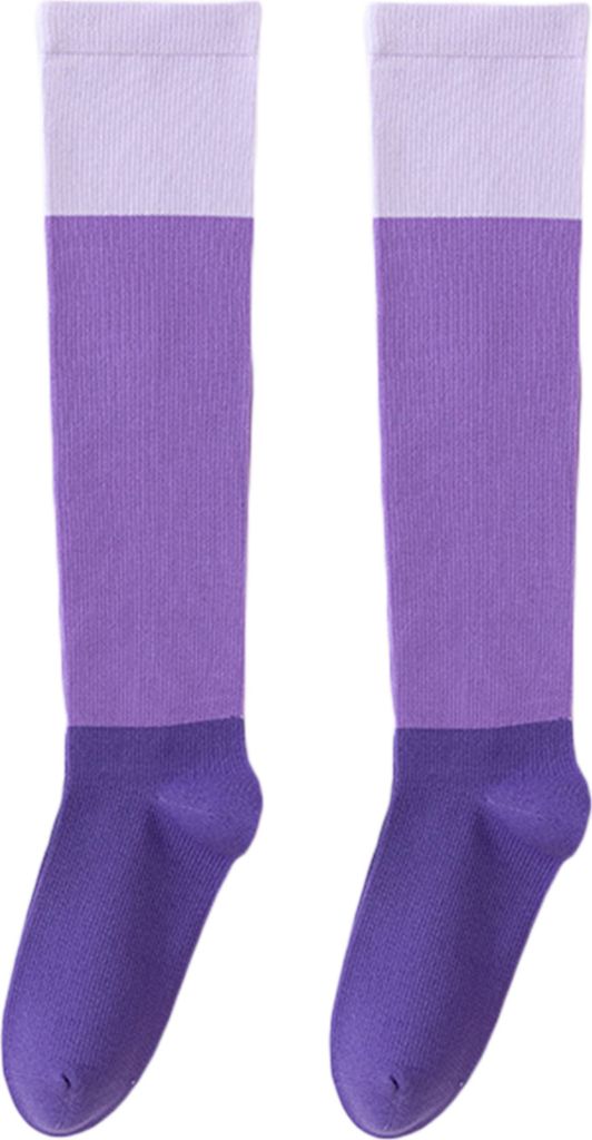 1 Paar Sport-Kompressionsstrümpfe, Farbblock, hohe Elastizität, atmungsaktiv, unter dem Knie, lange Socken, Outdoor-Fitness-Socken, lange Schlauc...