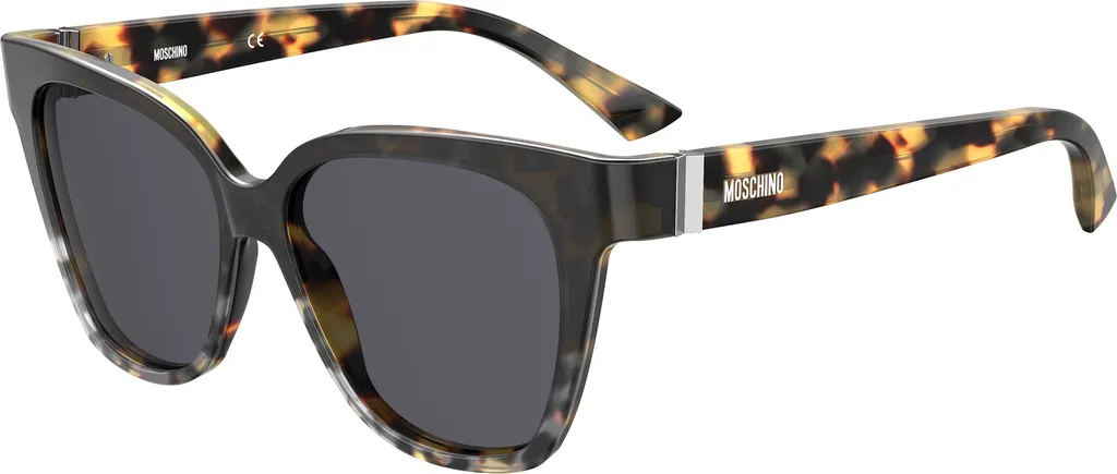 Lunettes de soleil Moschino légères et confortables Blonde Havana Grey