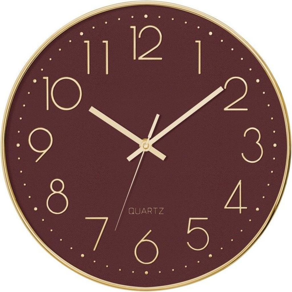 Silent Wanduhr Schlafzimmer-Uhr mit Silent-Mechanik, Ø 30 cm - Atmosphera