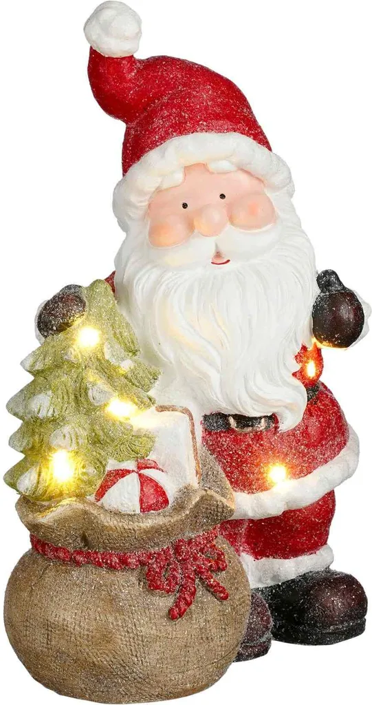 Statue de Noël Kestman House of Seasons 28x20x43 cm Rouge en Magnésium