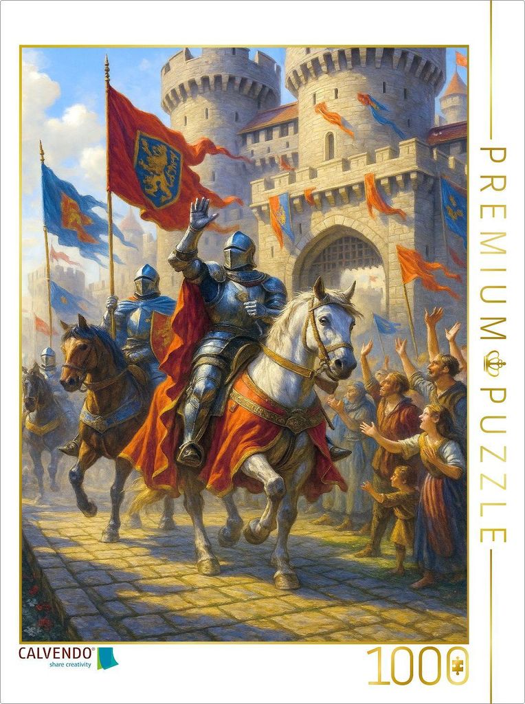 CALVENDO Puzzle Rückkehr der Helden - Empfang der Ritter | 1000 Teile Lege-Größe 64x48cm Foto-Puzzle für glückliche Stunden