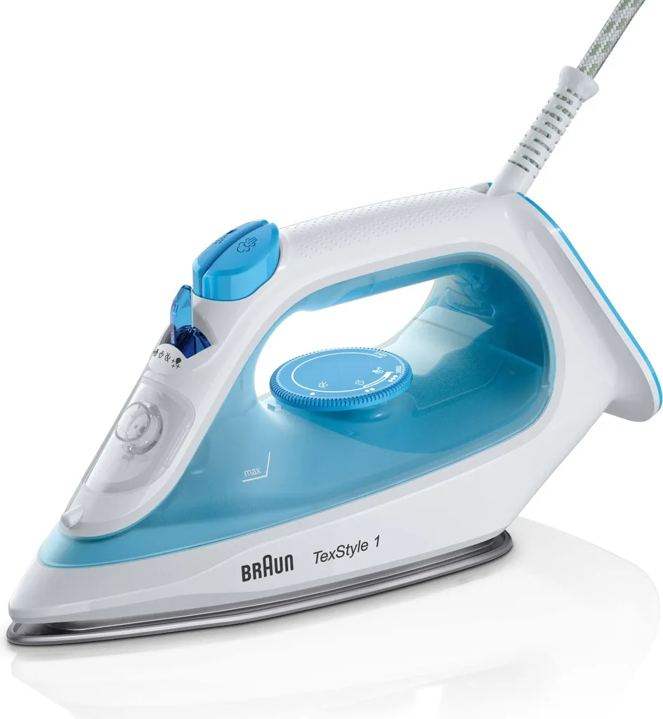 Ferro a Vapore Braun TexStyle 1 SI1050BL Bianco e Blu 2000 Watt