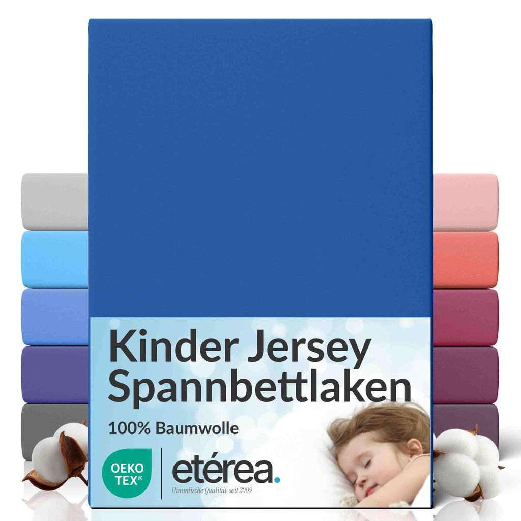 Jersey Spannbettlaken 80x160 - 80x180 cm, 100% Baumwolle Produktbild 
