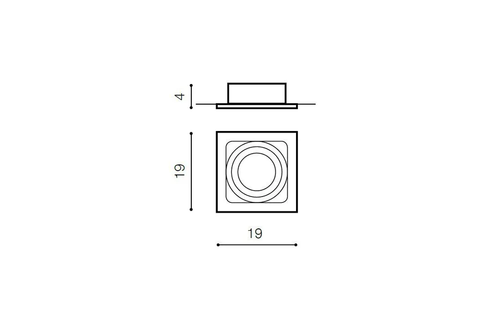 Sisto 1 AZ0793 Azzardo Luminaire suspendu encastré design minimaliste