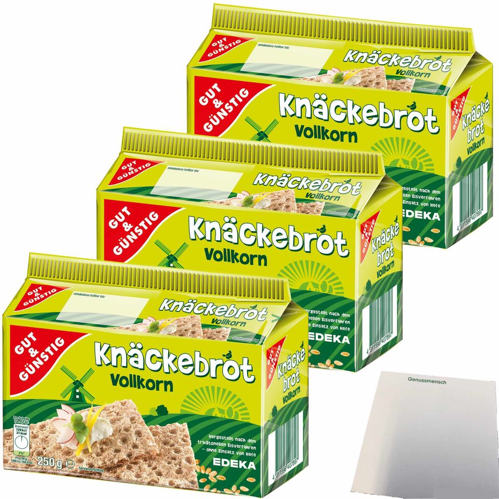 Gut & Günstig Vollkorn-Knäckebrot reich an Ballaststoffen Produktbild 