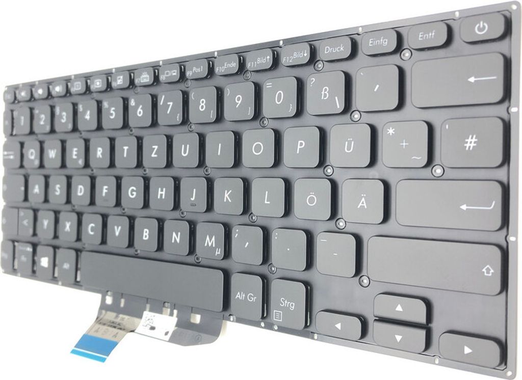 DEUTSCHE - Tastatur Keyboard Schwarz kompatibel für Asus VivoBook S14 S430FA-EB245T