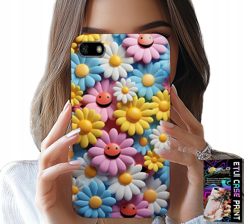 Etui Für Huawei Y5 2018 - Bunte Blumen, Gänseblümchen Etui
