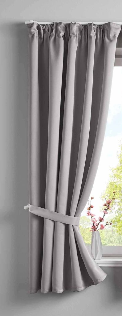 Vorhang Blickdicht »NewYork« verdeckte Schlaufen Grau HxB 160x140 cm 1er-Pack Thermo-Gardine Verdunkelungsvorhang Blackout schalldämmend Kräuse...
