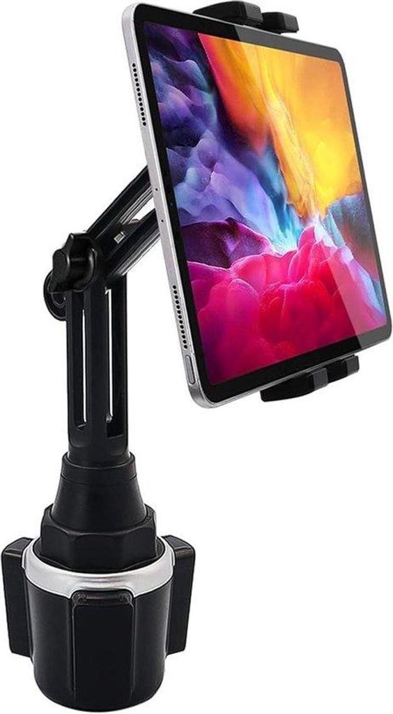 Automobilischer Tablet Halter mit Verstelbarer Arm - für 4-13 Zoll Tablet und Smartphone - iPad Pro 12.9 und 10.5 - iPhone 12 Pro Max