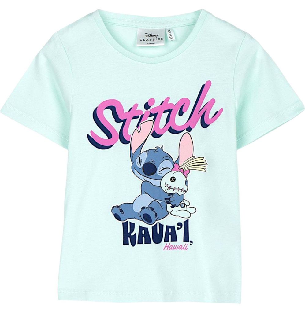 T-Shirt Disney Stich "Kaua'i Hawaii" Türkis 110 cm