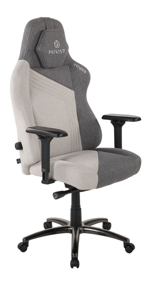 HIVAR Skylar XL Ash Obsidian, Gaming Stuhl XL mit 4D Armlehnen, Synchronmechanik, Ergonomisch, bis 180kg