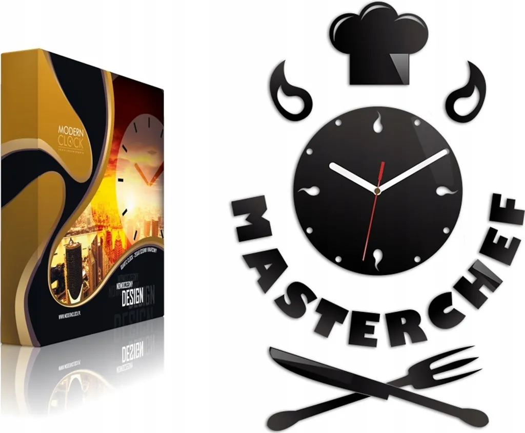 Horloge Murale Master Chef pour Cuisine - Décoration Idéale Gourmet