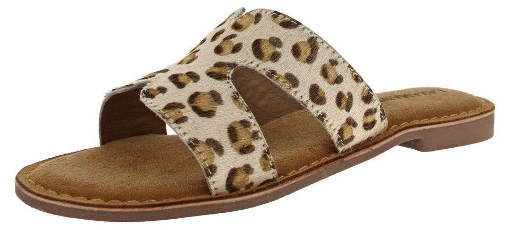 Lazamani Lumi Damen Pantoletten Leopard Größe 41
