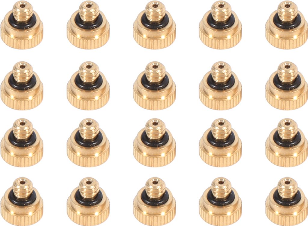 Brass Misting Nozzles for Cooling System (0.4 mm) 10/24 UNC Garden 20pcs
