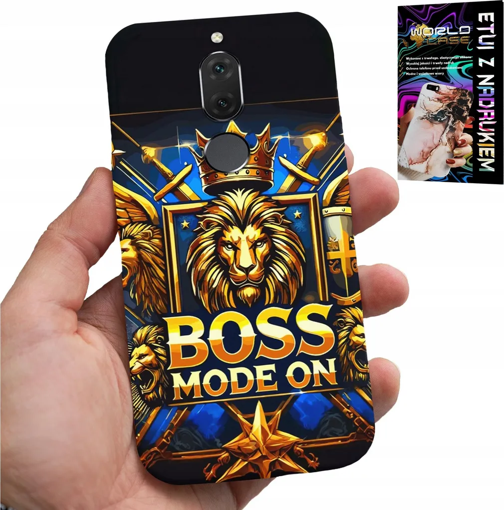 Custodia Protettiva Leone Boss per Huawei Mate 10 Lite e Vetro 9H