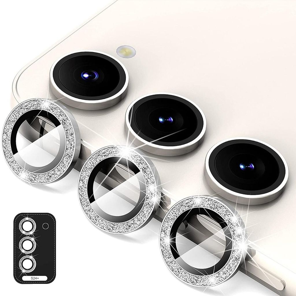 Für Samsung Galaxy S24 Plus Aluminium Glitzer Ring Kamera + Produktbild 