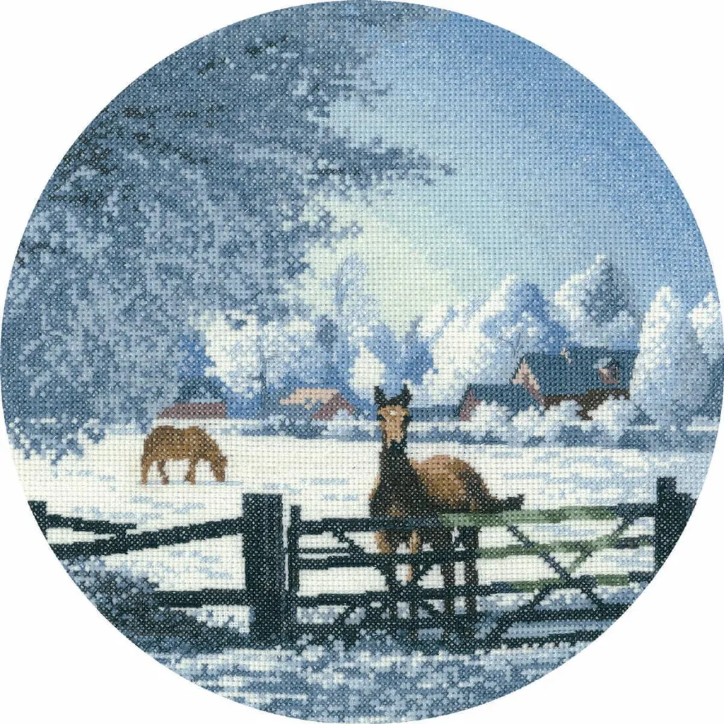 Set Broderie Heritage Hard Frost A Cercle 25.5 cm JCHT1057-A Qualité