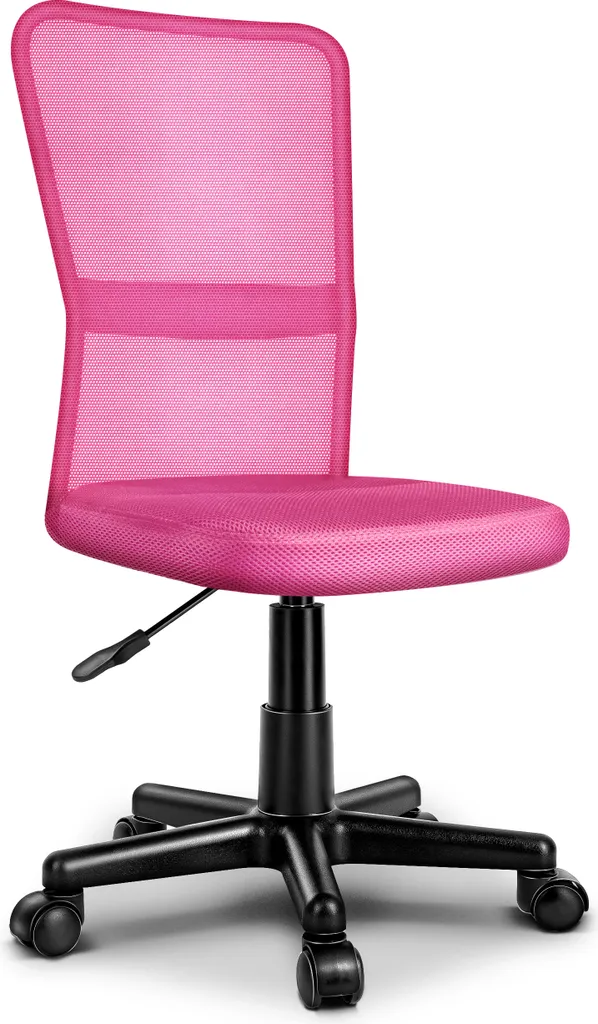 Fauteuil de bureau rose TRESKO Siège de travail pivotant et réglable