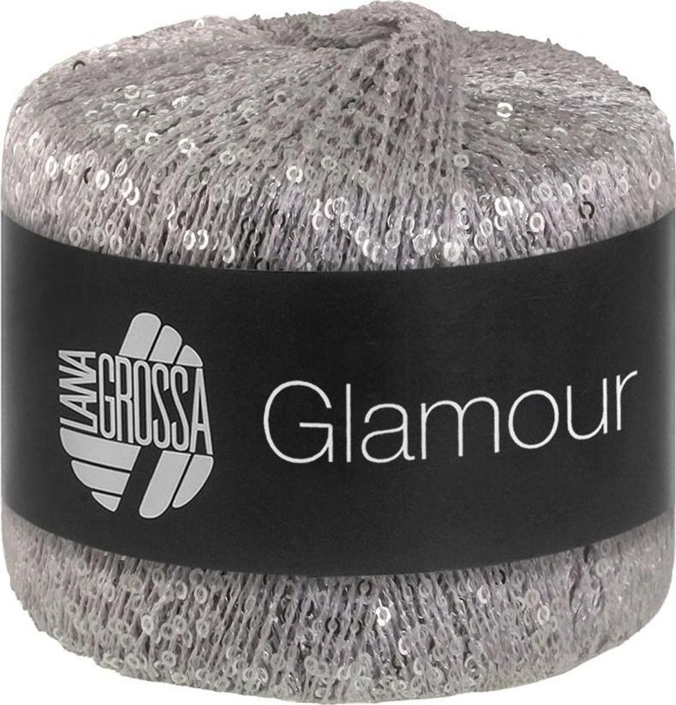 Lana Grossa - Glamour 0001 silbergrau Produktbild 