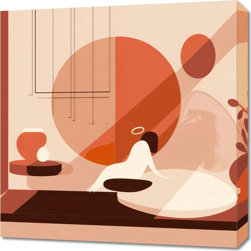 Quadro 60x60 Calma nel Sole Geometrico - Arte Moderna per Interni Chic