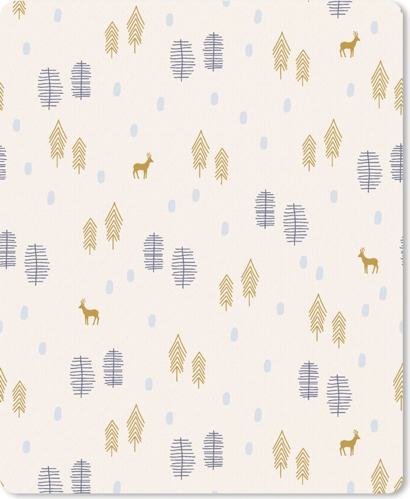 MuchoWow Mauspad Mousepad Wald - Abstrakt - Winter - Muster 30x40 cm - Mousepads - Maus Mat - Pad - Mausunterlage - Mausmatten
