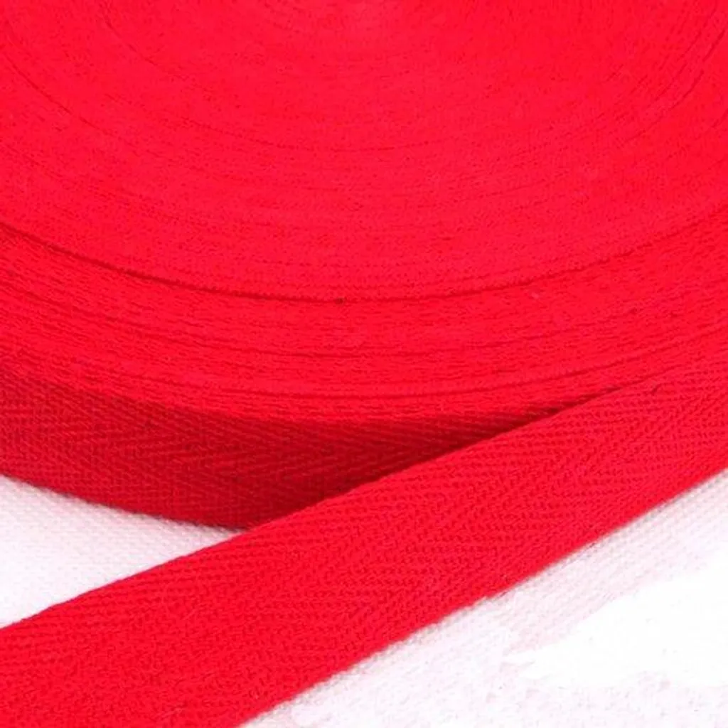 Ruban de couture en coton rouge 10m x 10mm pour mercerie et loisirs