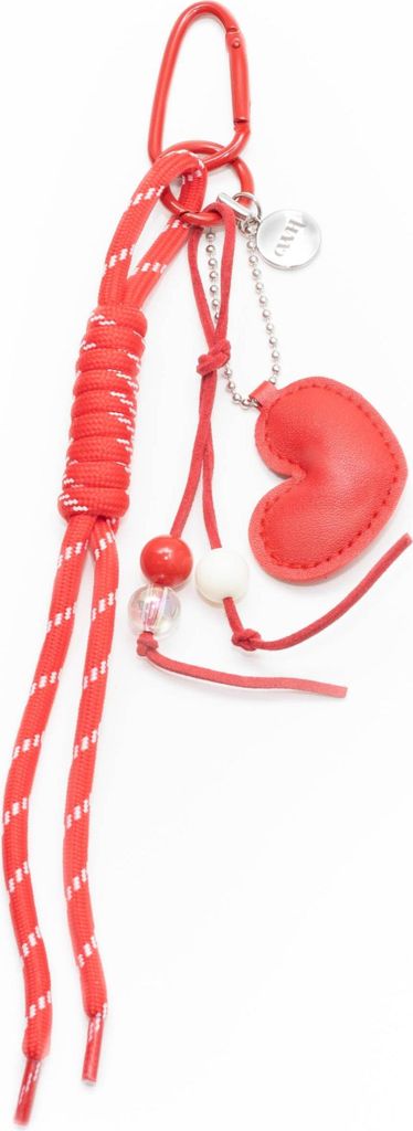 Bag Charm - Rope Heart - Red