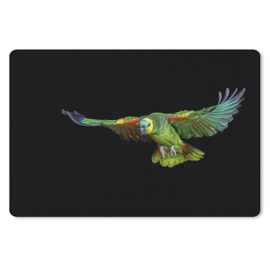 MuchoWow Schreibtischunterlage Papagei - Vogel - Federn 60x40 cm - XXL Mauspad - Großes Mauspad