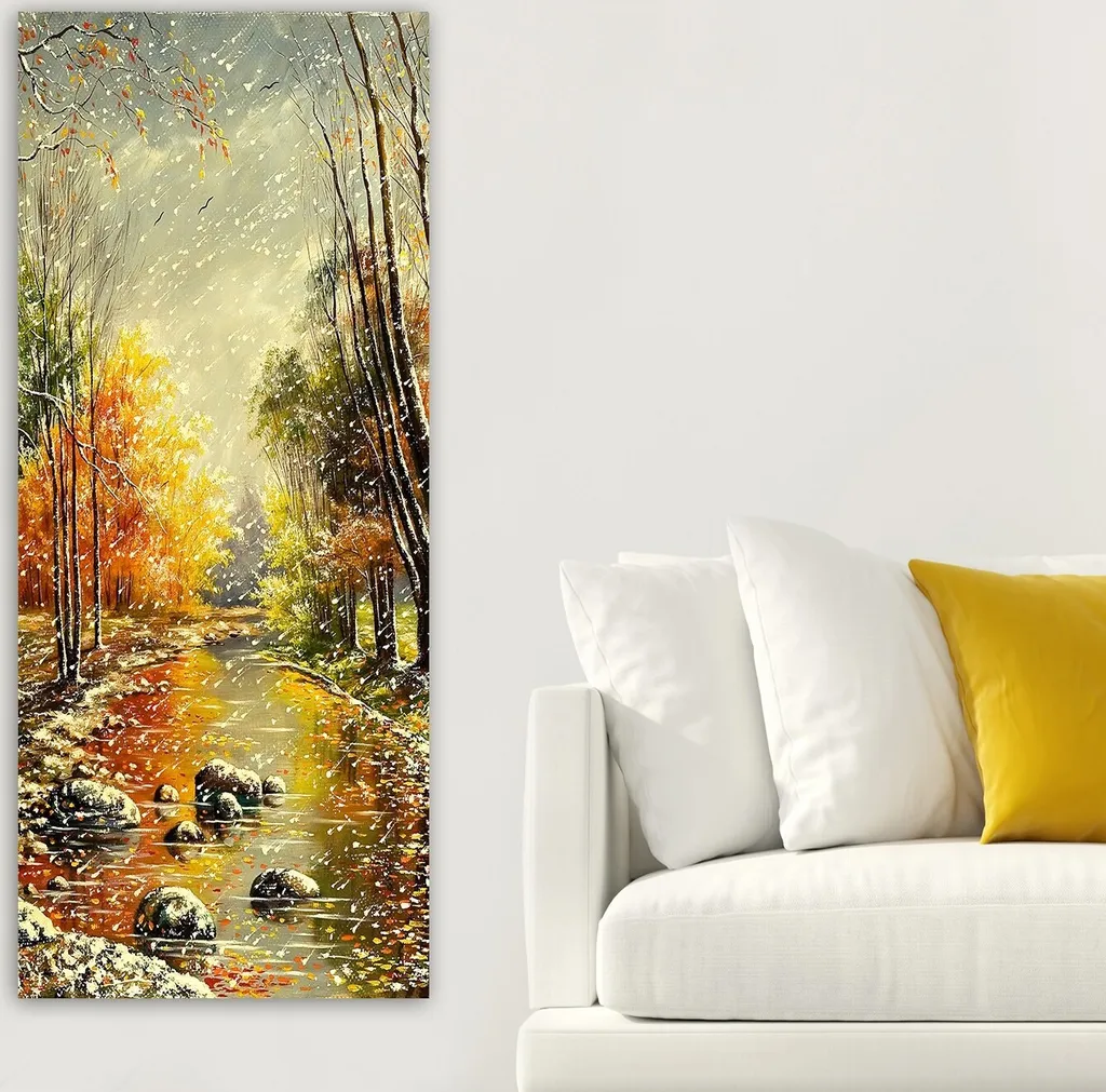 Habiller un grand mur vide avec ce tableau sur toile 50x120 cm