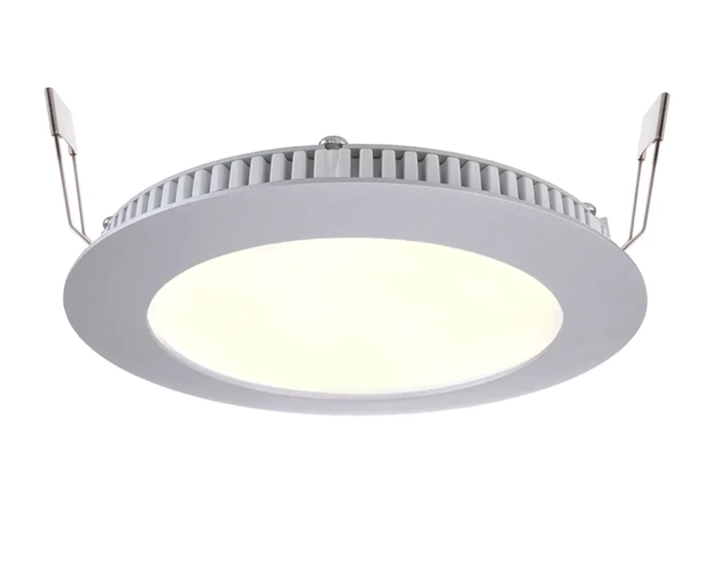Dalle LED 8W Extra Plate 2700K Argent Kapego Eclairage Blanc Chaud