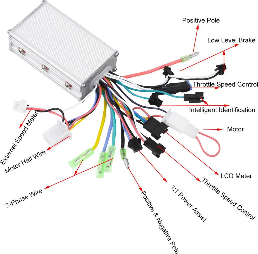 Kit Conversion Vélo Électrique 350W : Contrôleur et Écran LCD 36V 48V Pro - 4