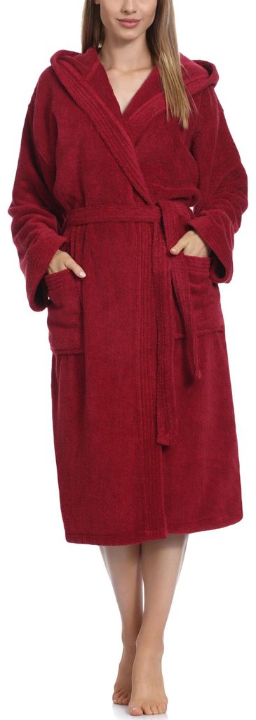 Ladeheid Damen Frottee Bademantel aus 100% Baumwolle Produktbild 