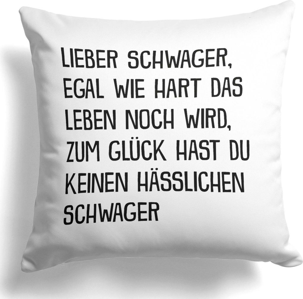 22Feels Schwager Geschenk von Schwager Hochzeit Männer Kissen Geburtstag Herrentag Deko Weihnachten Dekoration Spruch Wohnaccessoire Wohnzimmer Sc...