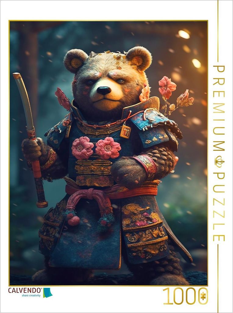 CALVENDO Puzzle jSamurai-Bär | 1000 Teile Lege-Größe 64x48cm Foto-Puzzle für glückliche Stunden