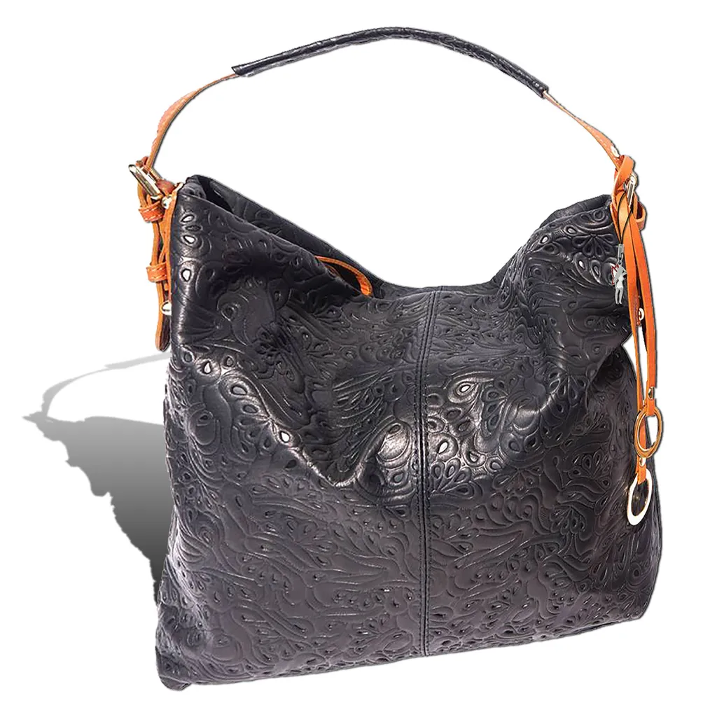 Sac Cabas Femme en Cuir Noir Grand Format Florence pour le Quotidien