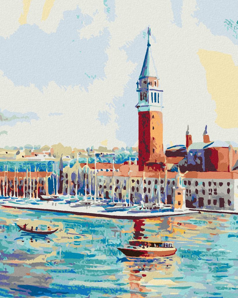 Zuty - Malen nach Zahlen - DIE INSEL SAN GIORGIO IN VENEDIG, 40x50 cm, mit Keilrahmen (bereits gespannt)